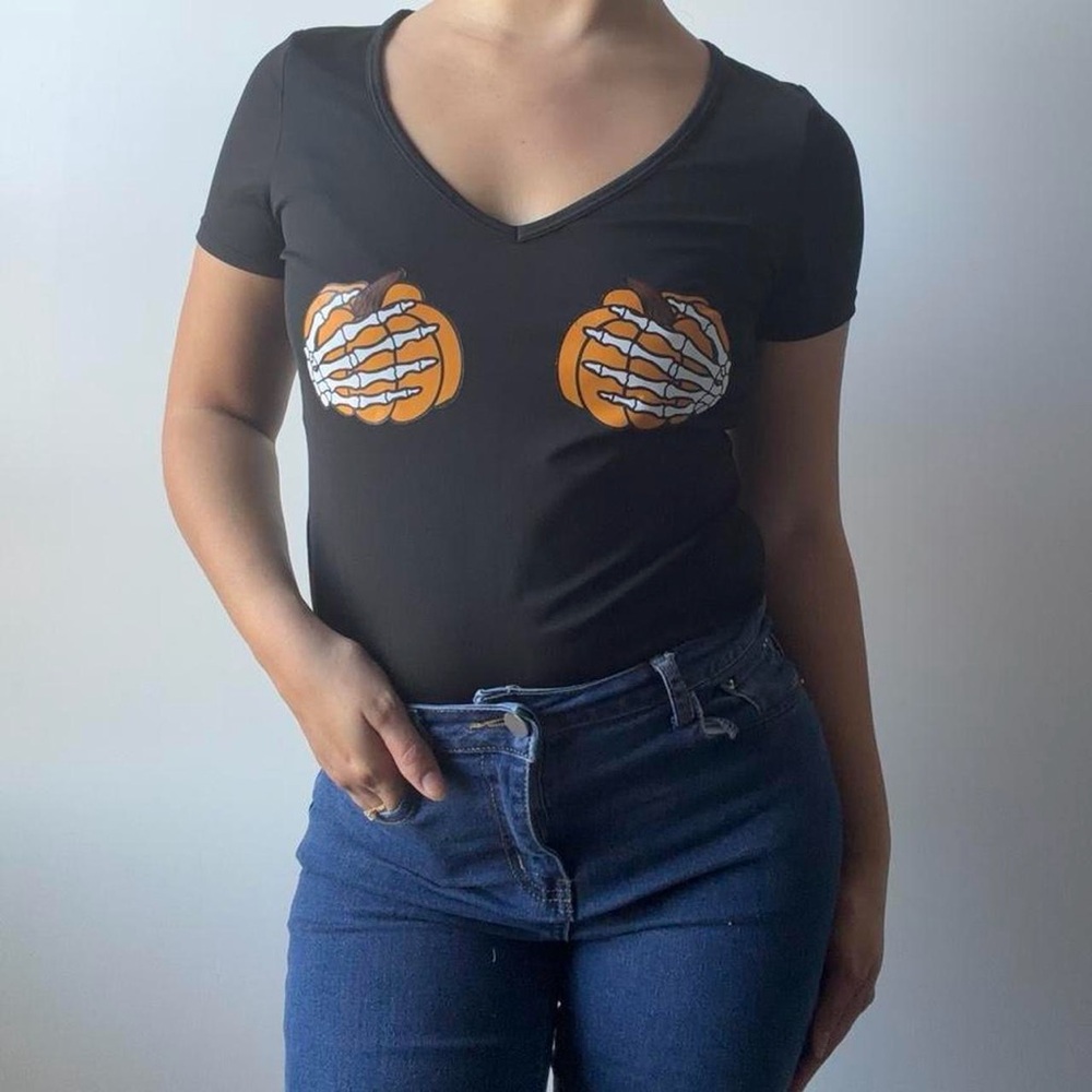 Black Skeleton Hands bodysuit